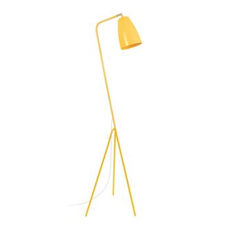 Tosel L&aacute;mpara para leer tr&iacute;pode metal amarillo pantalla amarillo