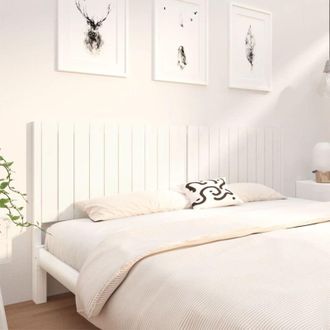 vidaXL Testiera per Letto Bianca 205,5x4x100 cm Legno Massello di Pino - Vidaxl