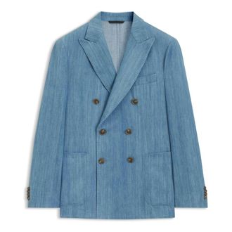HUGO BOSS Jassen, Heren, Blauw, XL, Katoen, Hanry Blazer