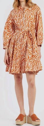 Ange Stay True Tie Waist Dress In Camel