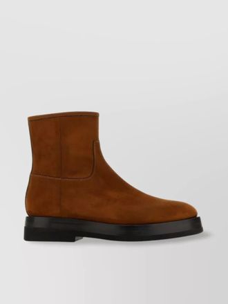 Santoni suede leather ankle boots