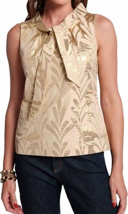 Frances Valentine Millie Royal Palm Top In Gold