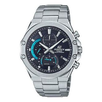 Casio Waterproof EDIFICE Sapphire Crystal Solar Powered Mens Silver Analog EFS-S560YD-1APRD