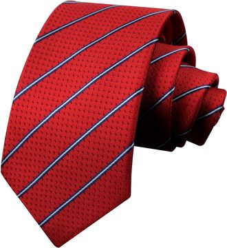 Alizeal Mens 8cm Plaid Formal Necktie Classic Stripe Patterned Business Party Wedding Daily Office Wear Tie, 22