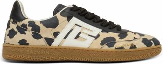 Balmain Swan Su&egrave;de Leren Sneakers - Dames - Sneakers - Bruin - 40 EU - Su&egrave;de - Schoenen