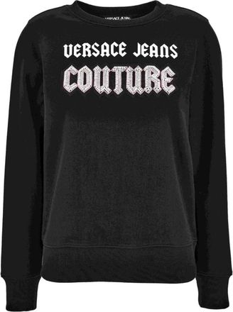 Versace Jeans Couture Truien - Dames - Sweatshirts - Zwart - XS - Katoen - Hoodies & sweatvesten
