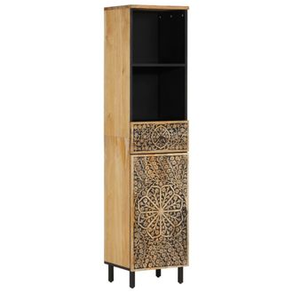 vidaXL Mueble De Ba&ntilde;o Madera Maciza De Mango 38x33x160 Cm Vidaxl