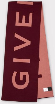 Givenchy Womens Givenchy Jacquard Logo Scarf Red Pink - Size: ONE size