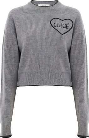 Chloé Trui met hartapplicatie - Grijs