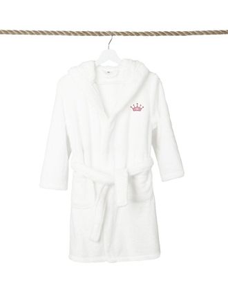 Linum Home Textiles Kids Super Plush Double Brushed Hooded Bathrobe