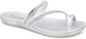 Kenneth Cole Reaction Gia Crystal Strap Slide Sandal in Silver at Nordstrom Rack, Size 7.5