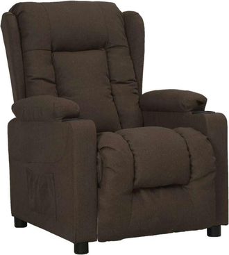 vidaXL Sill&oacute;n Reclinable De Tela Marr&oacute;n Oscuro Vidaxl