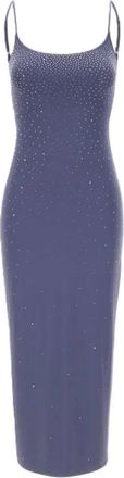 MC2 Saint Barth Evy Long Fitted Dress - Dames - Casual kleedjes - Blauw - L - Polyester - Kleedjes