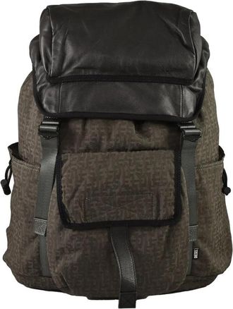 Diesel Brown Textured Polyamide Backpack