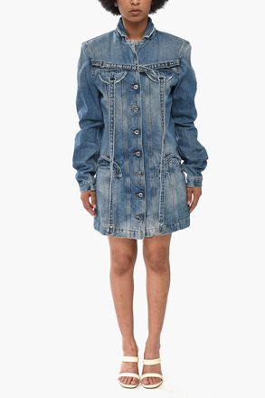 Off-white Mid-Wash Denim Cargo Dress Off-White