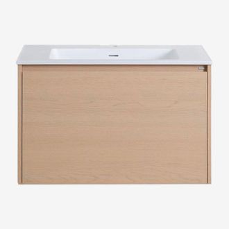 Sklum Sklum - Conjunto De Mueble De Ba&ntilde;o En Madera Con Lavabo Integrado Jacob