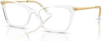 Dolce & Gabbana 54mm Rectangle optical glasses in Transparent at Nordstrom