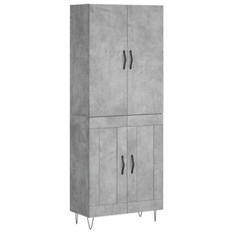Berkfield Home Highboard Concrete Grey 69.5x34x180 cm Engineered Wood