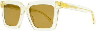 Bottega Veneta Ladies Beige Square Sunglasses BV1005S 005