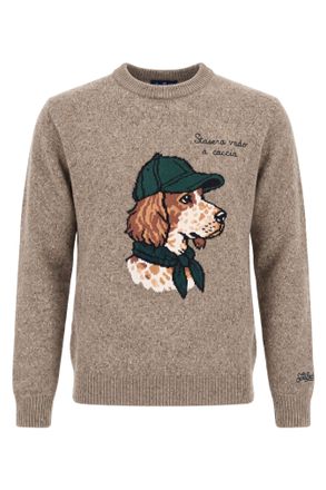MC2 Saint Barth Donegal Wool Country Club Intarsia Crewneck Sweater