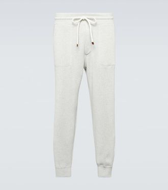 Brunello Cucinelli Pantaloni sportivi in cotone a coste