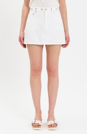 Daze Malibu Denim Miniskirt in Lamb at Nordstrom, Size 24