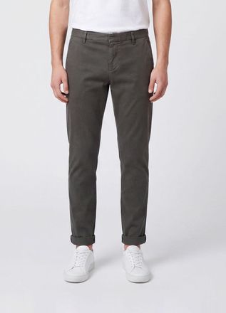 Dondup Pantaloni chino Gaubert slim fit in velluto a vita media