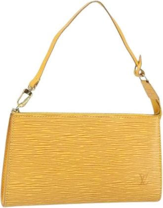 Louis Vuitton Pre-owned Shoulder Bags, female, Yellow, Size: ONE SIZE Pre-owned Vintage Shoulder Bag