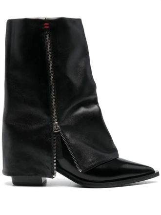 Halmanera Womens Foldover Tex Boots In Black