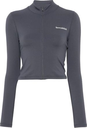 Sporty & Rich Logo-print Zip-up Sweater