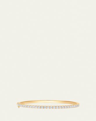 Sara Weinstock 18K Yellow Gold Single Row Diamond Bangle Bracelet