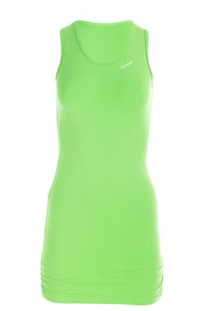 Winshape Longtop WINSHAPE WTR15, Damen, Gr. XS, gr&uuml;n (apfelgr&uuml;n), 90% Baumwolle, 10% Elasthan, Rundhals, Tops Longtop, mit seitlicher Raffung