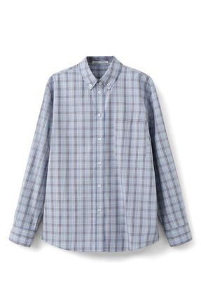 Mango Camisa Plaid Shirt in Blue at Nordstrom, Size 2