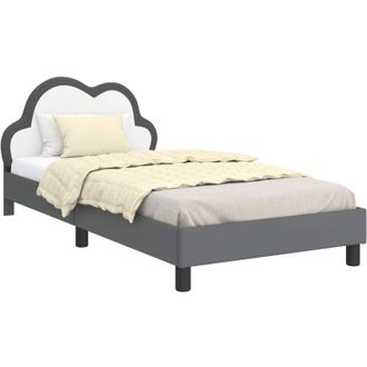 vidaXL Estructura De Cama Con Cabecera Gris Claro 80 X 200 Cm Pu Vidaxl