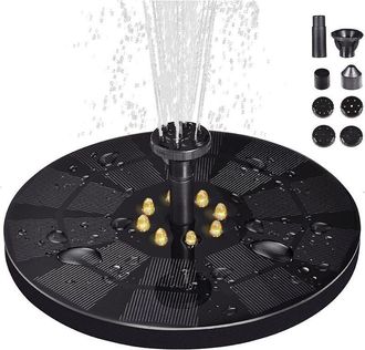 OEM Fontaine Solaire - 3 W - 8 Buses Interchangeables - Pour Bains D Oiseaux Et Petits &Eacute;tangs - 1 Pi&egrave;ce