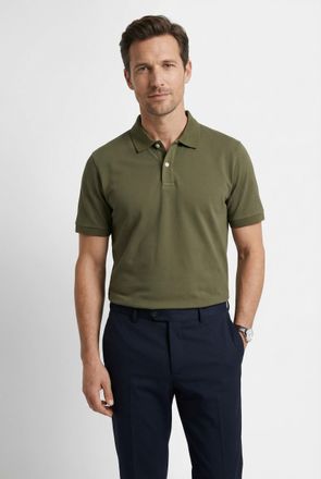 Olymp Poloshirt OLYMP Casual, Herren, Gr. S, oliv, Piqu&eacute;, Obermaterial: 100% Baumwolle, Shirts Poloshirt