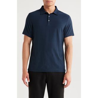Robert Barakett Hickman Short Sleeve Polo Shirt in Navy at Nordstrom Rack, Size Large