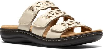 Clarks Laurieann Emma Womens Sandals Cream Leather : 7.5 B - Medium
