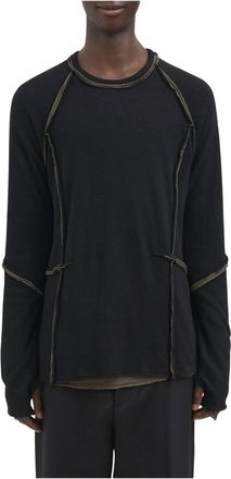 Andrea Ya'aqov Maglia Double Layer - - Knitwear - Uomo - Nero - L