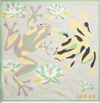 Loewe Pa&ntilde;uelo de sarga de seda estampado