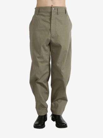 Christophe Lemaire tapered trousers - Groen