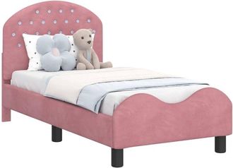 vidaXL Estructura De Cama Para Ni&ntilde;os Peque&ntilde;os Con Cabecera Rosa Vidaxl