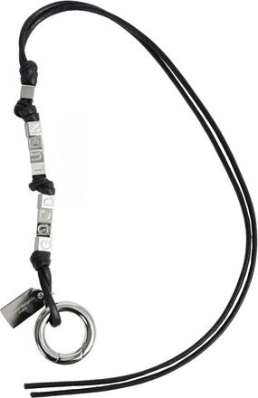Maison Margiela Letters Sleutelhanger - unisex - Sleutelhangers & Tashangers - Zwart - ONE Size - Leer - Accessoires
