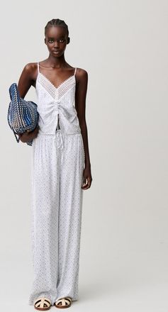 Claudie Pierlot Pantalon fluide taille &eacute;lastiqu&eacute;e