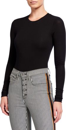 Veronica Beard Spencer Long-Sleeve Bodysuit