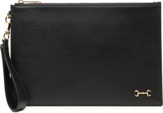 Gucci Black Leather Clutch Bag (Pre-Owned)