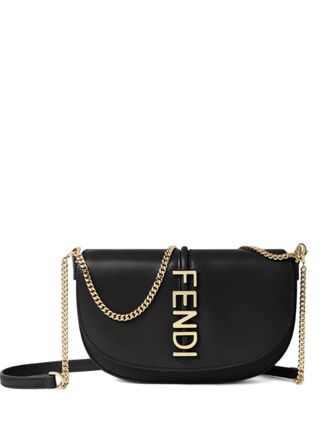 Fendi Portemonnee met ketting - Zwart