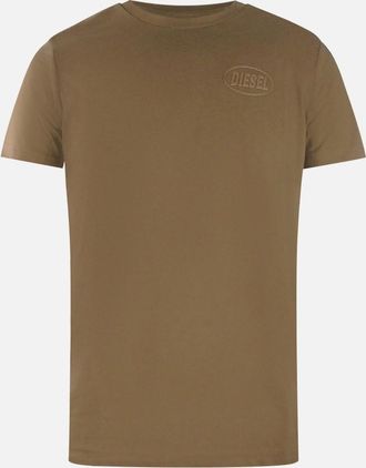 Diesel Mens Diesel Monotone Logo Brown T-Shirt - Tan - Size: 44