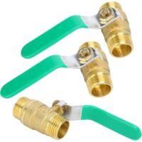 OEM V&aacute;lvula De Bola De 3 Piezas De 1/2 Pulgada, V&aacute;lvula De Cierre De Lat&oacute;n Con Doble Rosca, Para Sistemas De Tuber&iacute;as De Agua Fr&iacute;a O Caliente - Crezuo
