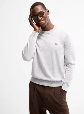 Lacoste Mens Croc emblem crew-neck sweater
